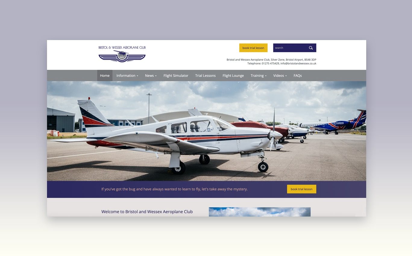 Bristol and Wessex Aeroplane Club Screenshot