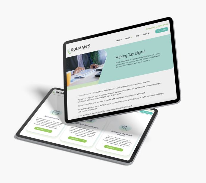 Dolmans Accountants Tablet Screenshot Dolmans Accountants Tablet Screenshot