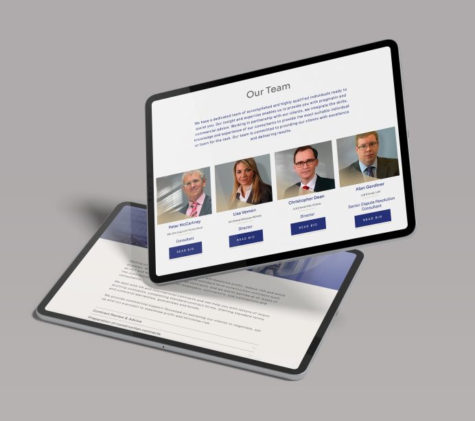 Contract & Construction Consultants Tablet Screenshot